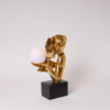 ESTHETI home Diakosmitiko me LED Zevgri Resin Xruso/Mavro 21x9.5x31.5cm 819-00865