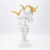 ESTHETI home Διακοσμητικό Ζευγάρι και Περιστέρια Resin Λευκό/Χρυσό 22.2x11.7x33.5cm 819-00896 ESTHETI home Diakosmitiko Zevgri kai Peristeria Resin Lefko/Xruso 22.2x11.7x33.5cm 819-00896