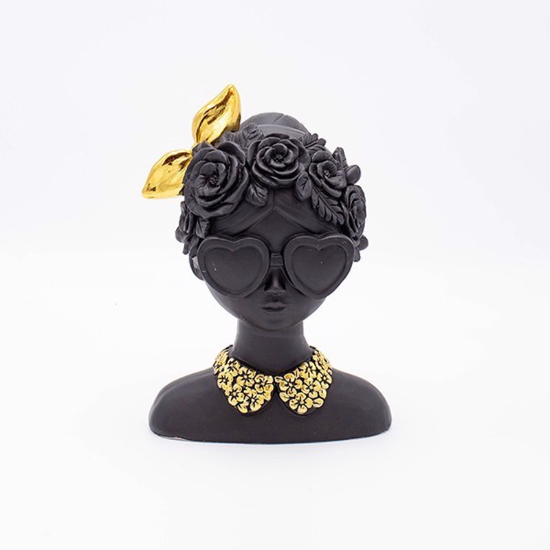 ESTHETI home Διακοσμητικό Γυναίκα Resin Μαύρη/Χρυσή 14.