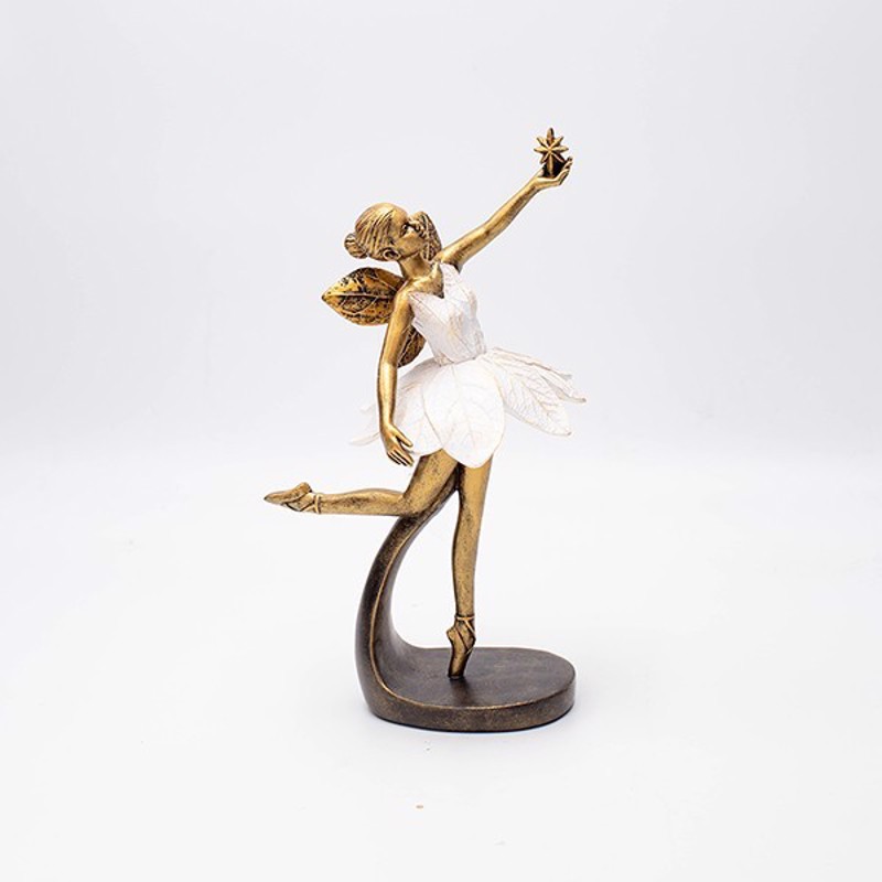 ESTHETI home Διακοσμητικό Νεράιδα Resin Μπρονζέ/Λευκή 1