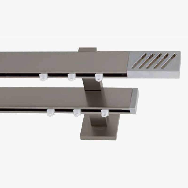 Κουρτινόξυλα agiovlasitishome - ΣΗΜΑΝΤΙΚΟ: Σε περίπτωση διαφοράς τιμής από το κατάστημα ισχύει παντα και μόνο η τιμή του καταστήματος Frans Σιδηρόδρομος Διπλός 'Super' Ορθογώνιος Line Inox