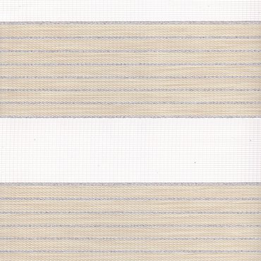 Frans Double Ρόλερ Ρυθμιζόμενης Σκίασης 'Fabric Collection' Εκρού με Ασημί Ρίγες (D-202)