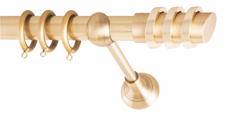 Frans Κουρτινόξυλο Φ25 Three Rings Oro Mat