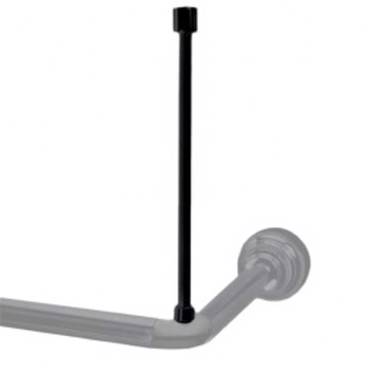 Grekon Στήριγμα οροφής γωνιακού βραχίονα Μαύρο 0021-BLACK