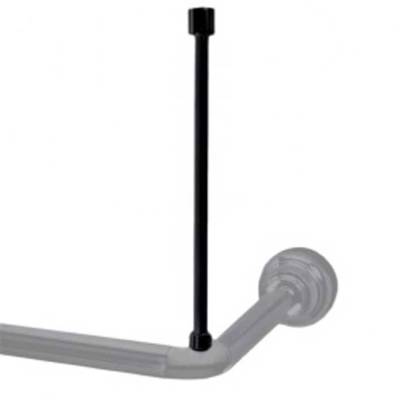 Αξεσουάρ Μπάνιου agiovlasitishome - ΣΗΜΑΝΤΙΚΟ: Σε περίπτωση διαφοράς τιμής από το κατάστημα ισχύει παντα και μόνο η τιμή του καταστήματος Grekon Στήριγμα οροφής γωνιακού βραχίονα Μαύρο 0021-BLA