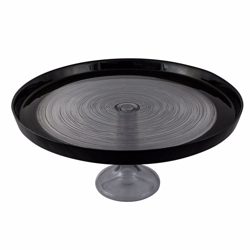 HFA Τουρτιέρα Γυάλινη με Πόδι 32cm Reflections Γκρι Σκο