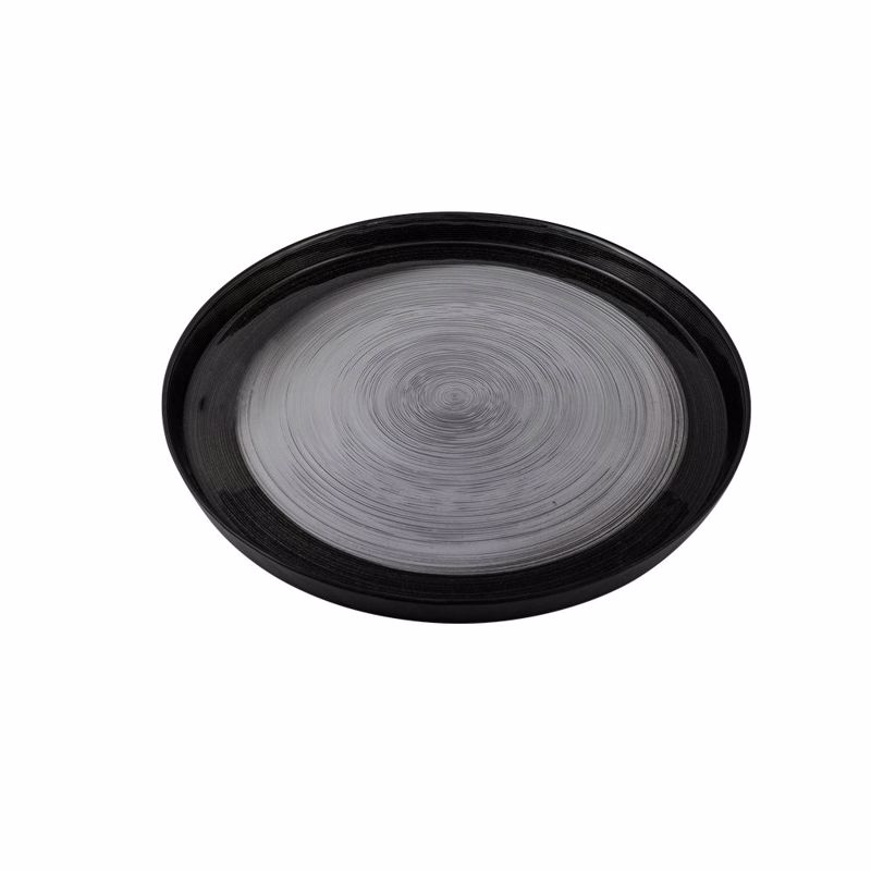 Υαλικά agiovlasitishome - ΣΗΜΑΝΤΙΚΟ: Σε περίπτωση διαφοράς τιμής από το κατάστημα ισχύει παντα και μόνο η τιμή του καταστήματος HFA ΠΙΑΤΕΛΑ ΓΥΑΛΙΝΗ REFLECTIONS ΓΚΡΙ ΣΚΟΥΡΟ 32cm 548135