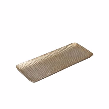 InTheBox - Maison THREAD Διακοσμητικός Δίσκος Αλουμινίου Σαμπανί 41x16x2cm 014929