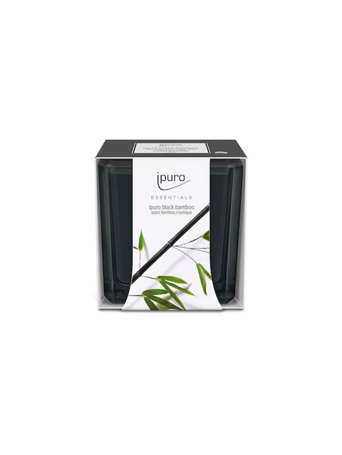 InTheBox - Maison IPURO ESSENTIALS Aromatiko Keri 125gr Black Bamboo se Gyalino  Bazaki 7,1x7,1xH7cm 019348