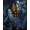 InTheBox - Maison SAMGAI DECO Papagloi Resin Xrusoi se Mavro Stand 9.5x8x29.5cm 022732