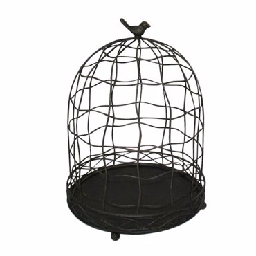 InTheBox - Maison MIRTILE DECO Κλουβί Μεταλλικό Μαύρο Φ29.9x40.7cm 024132