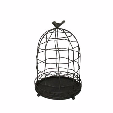 InTheBox - Maison MIRTILE DECO Κλουβί Μεταλλικό Μαύρο Φ22.9x34.3cm 024133