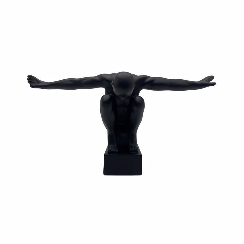 InTheBox - Maison - ΣΗΜΑΝΤΙΚΟ: Σε περίπτωση διαφοράς τιμής από το κατάστημα ισχύει παντα και μόνο η τιμή του καταστήματος InTheBox - Maison LEKO DECO Αγαλματίδιο Resin Μαύρο 38.