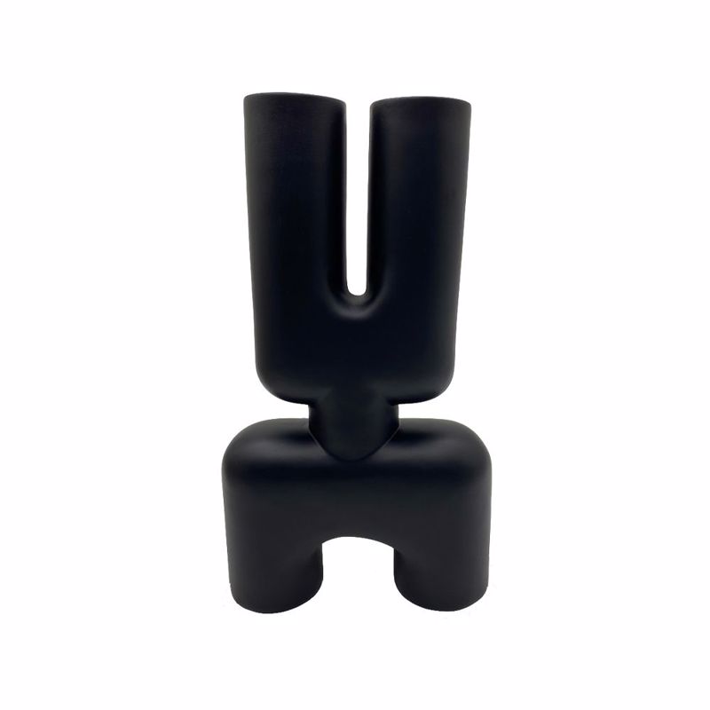 InTheBox - Maison - ΣΗΜΑΝΤΙΚΟ: Σε περίπτωση διαφοράς τιμής από το κατάστημα ισχύει παντα και μόνο η τιμή του καταστήματος InTheBox - Maison MORP Βάζο Resin Μαύρο 18.5x7x31.5cm 0