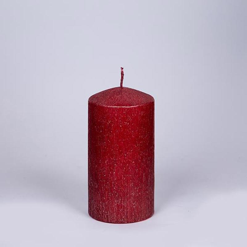 ESTHETI home - ΣΗΜΑΝΤΙΚΟ: Σε περίπτωση διαφοράς τιμής από το κατάστημα ισχύει παντα και μόνο η τιμή του καταστήματος ESTHETI home Διακοσμητικό Κερί Κόκκινο Ρουστίκ Φ7x14cm