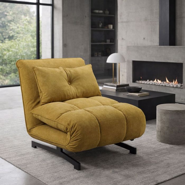 Liberta - Maison TESSERA Poluthrona Anadiploumeni Moustardi 86x86x83cm 01-3650