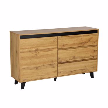 Liberta - Maison ARABICA Μπουφές Sonoma/Μαύρος 138x38x83cm 05-0745