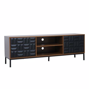 Liberta - Maison ZUMA TV Stand Καρυδί/Μαύρο 160x40x54.5cm 05-0765