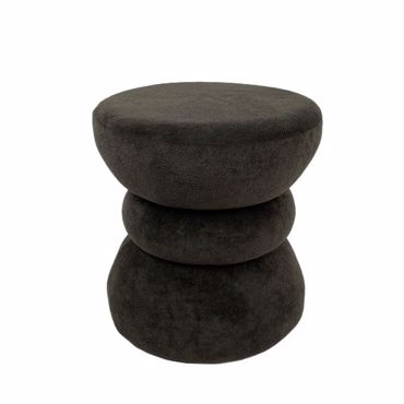 Liberta - Maison ROOK Σκαμπό Γκρι Σκούρο Φ36x41cm 16-0832