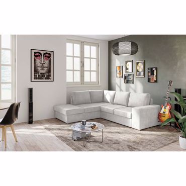 Liberta - Maison EDDI Καναπές Κρεβάτι με Αριστερή Γωνία Cream 248x213x90cm 70-0405