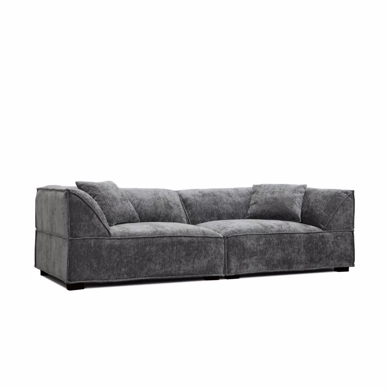 Liberta - Maison RULER Τριθέσιος Καναπές Γκρι 243x101x69cm 70-0436