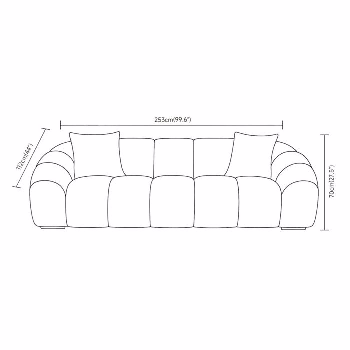 Liberta - Maison BOSSANOVA Trithesios Kanapes Skouro Prasino 255x115x71cm 70-0437