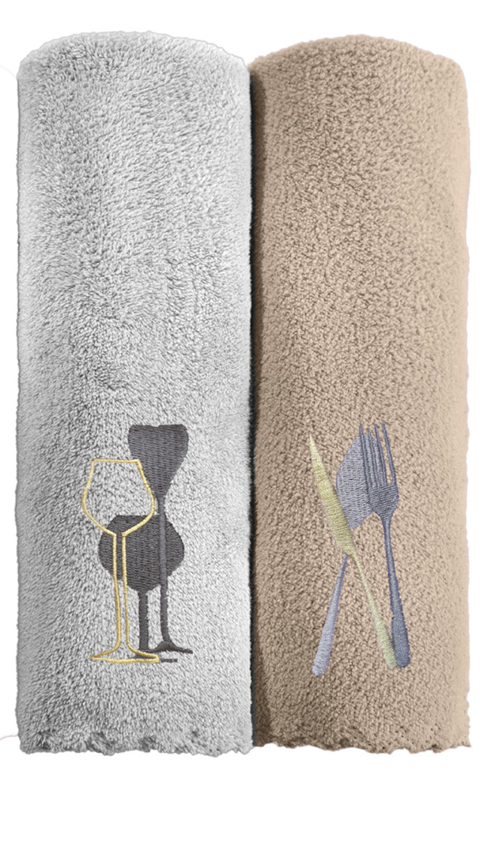 Guy Laroche Σετ των 2 Πετσέτες κουζίνας 35x50 GOURMET KITCHEN SET 17 1110008622200 Guy Laroche Set ton 2 Petsetes kouzinas 35x50 GOURMET KITCHEN SET 17 1110008622200