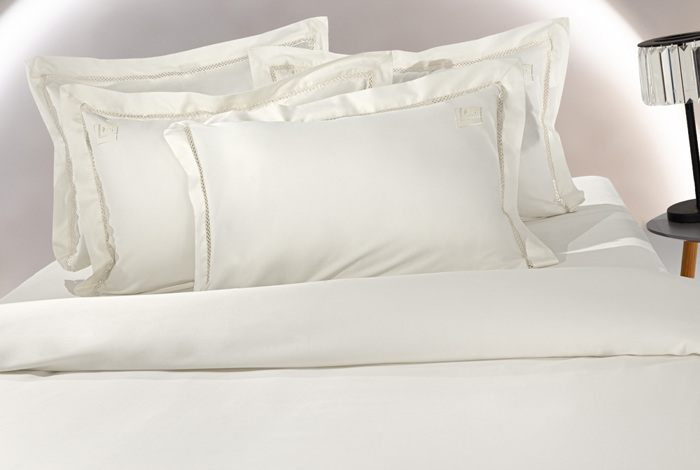 Guy Laroche Set Paplomatothiki Bambakosaten King Size me 2 Maxilarothikes BLEND ECRU- IVORY 240X250 1112092222004