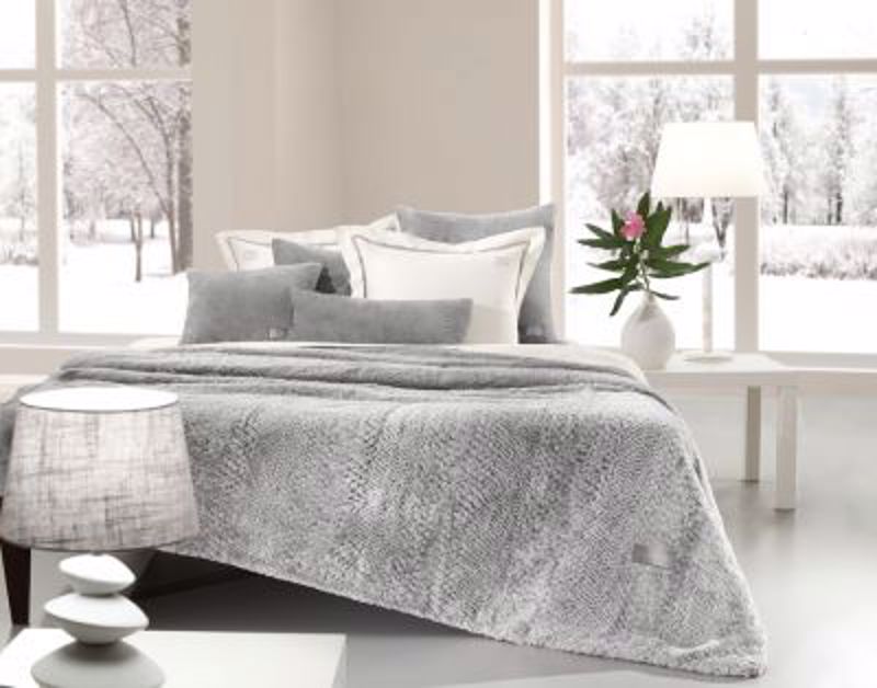 Guy Laroche Γούνινη κουβέρτα CRUSTY Silver 220x240 1113086219006