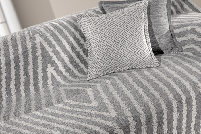 Guy Laroche Ριχτάρι Πολυθρόνας Norton Grey με δύο όψεις τελειώματος 180x150cm Guy Laroche Rixtari Poluthronas Norton Grey me duo opseis teleiomatos 180x150cm