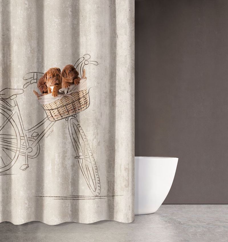 Κουρτίνες Μπάνιου agiovlasitishome - ΣΗΜΑΝΤΙΚΟ: Σε περίπτωση διαφοράς τιμής από το κατάστημα ισχύει παντα και μόνο η τιμή του καταστήματος ΚΟΥΡΤΙΝΑ ΜΠΑΝΙΟΥ 180X200 SAINT CLAIR ANIMALS DES 203