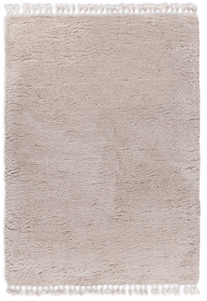 Tzikas Carpets Χαλί Πατάκι με Κρόσσια ''SAMARINA'' Μπεζ 80x150cm 80067-070