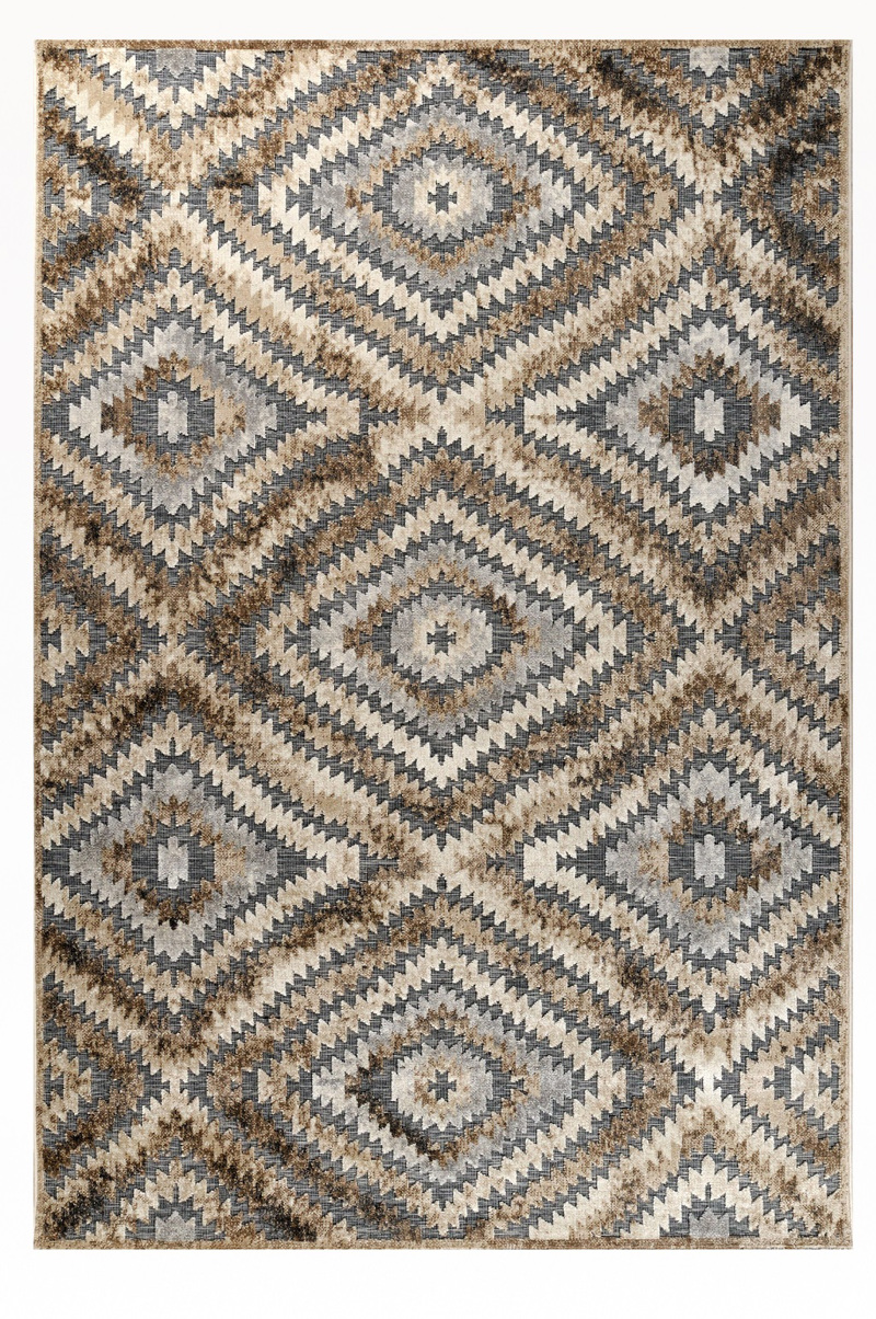 Tzikas Carpets Χαλί BOHEME Καφέ/Γκρι 133x190cm 00008-957