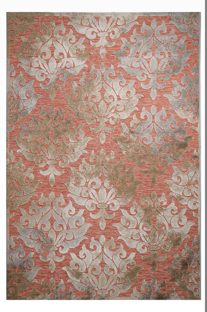 Tzikas Carpets Set Xalia Krebatokamaras BOHEME Portokali/Kafe 67x140/67x220 18533-952