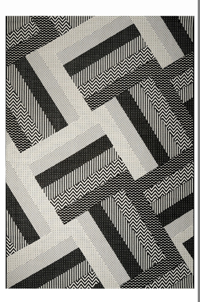 Tzikas Carpets Σετ Χαλιά Κρεβατοκάμαρας MAESTRO Μαύρο/Κρεμ 67x150/67x230 32006-960