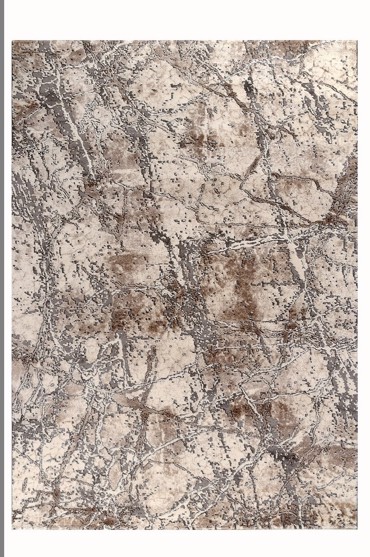 Tzikas Carpets Στρογγυλό Χαλί ELEMENTS Μπεζ/Καφέ/Γκρι/Χρυσό Φ160cm 31277-975