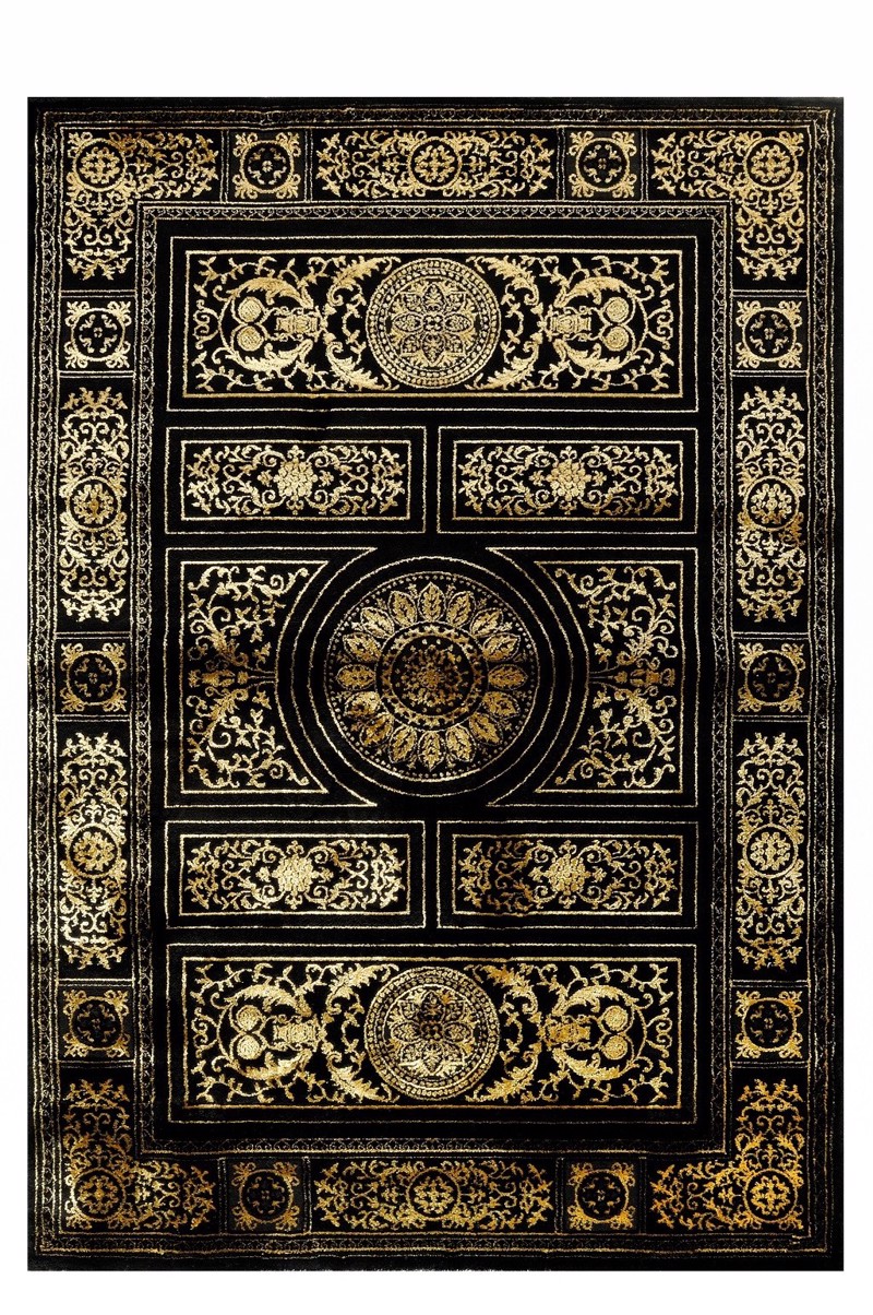 Tzikas Carpets Χαλί CRAFT Μαύρο/Χρυσό 160x230cm 23623-975
