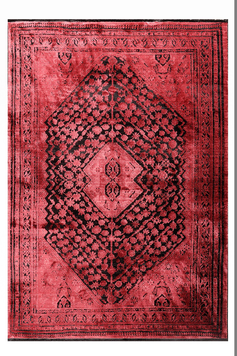 Tzikas Carpets Χαλί KARMA Κόκκινο/Μαύρο 70x150cm 00155-910