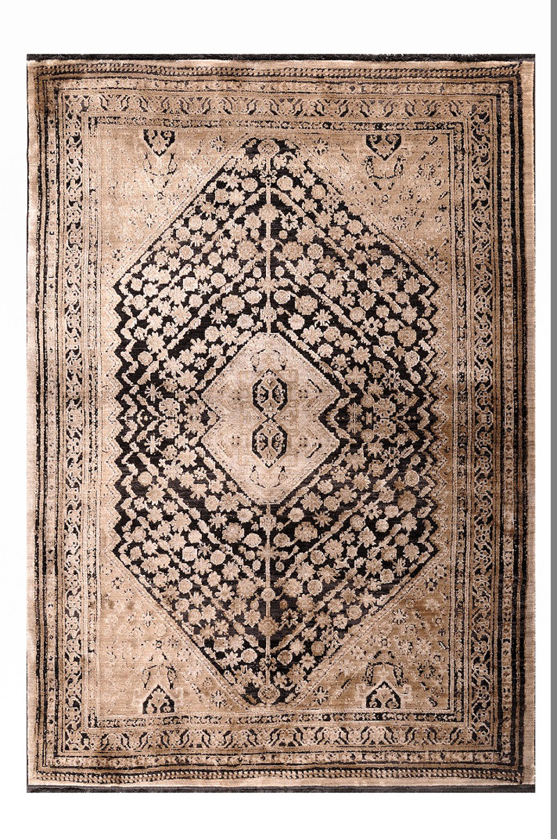 Tzikas Carpets Χαλί KARMA Μαύρο/Χρυσό 70x150cm 00155-97