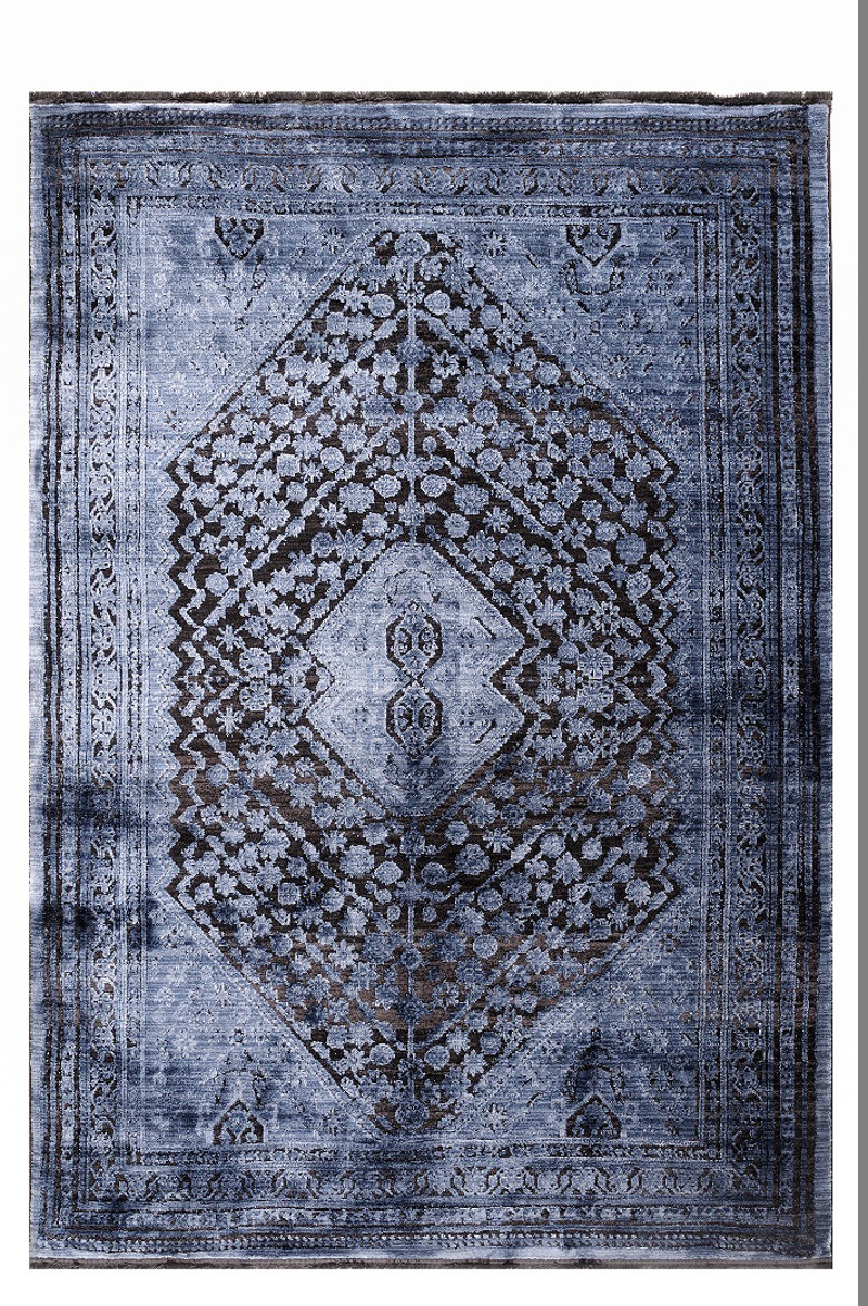 Tzikas Carpets Χαλί KARMA Μπλε/Μαύρο 160x230cm 00155-93