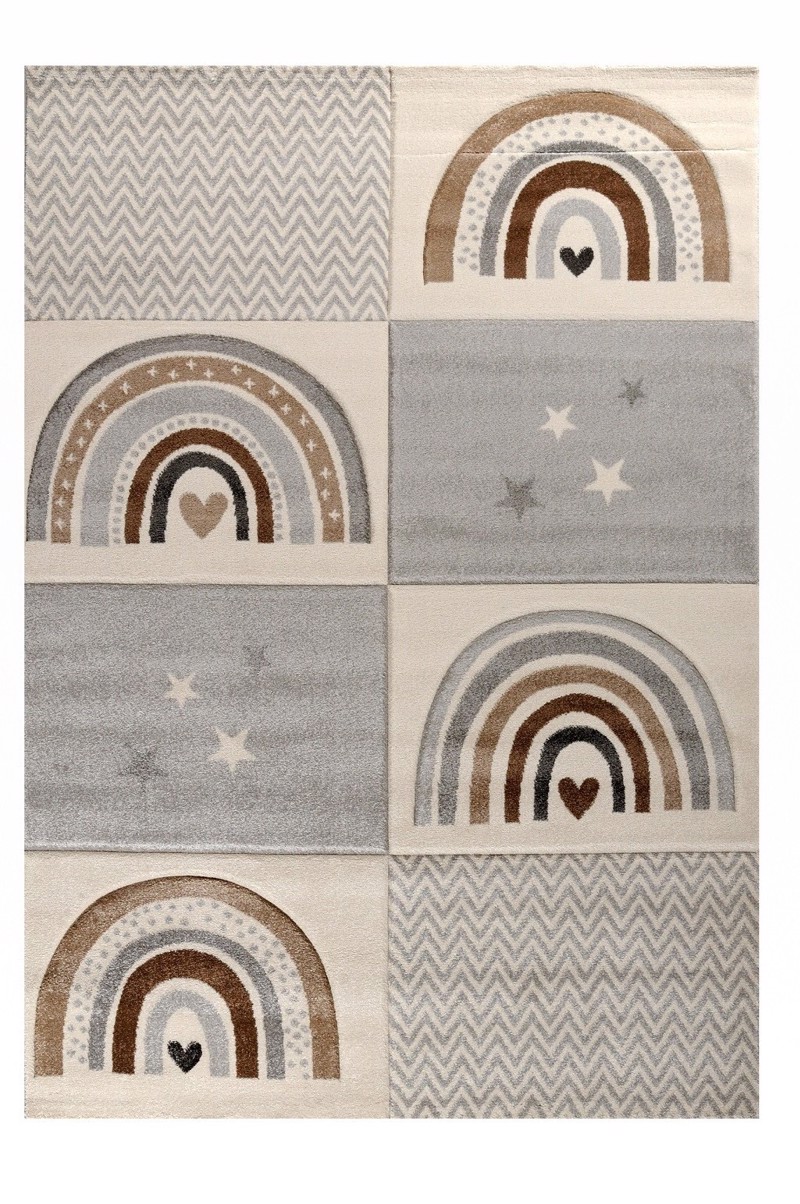 Tzikas Carpets Παιδικό Χαλί DIAMOND Μπεζ/Καφέ/Γκρι 133x