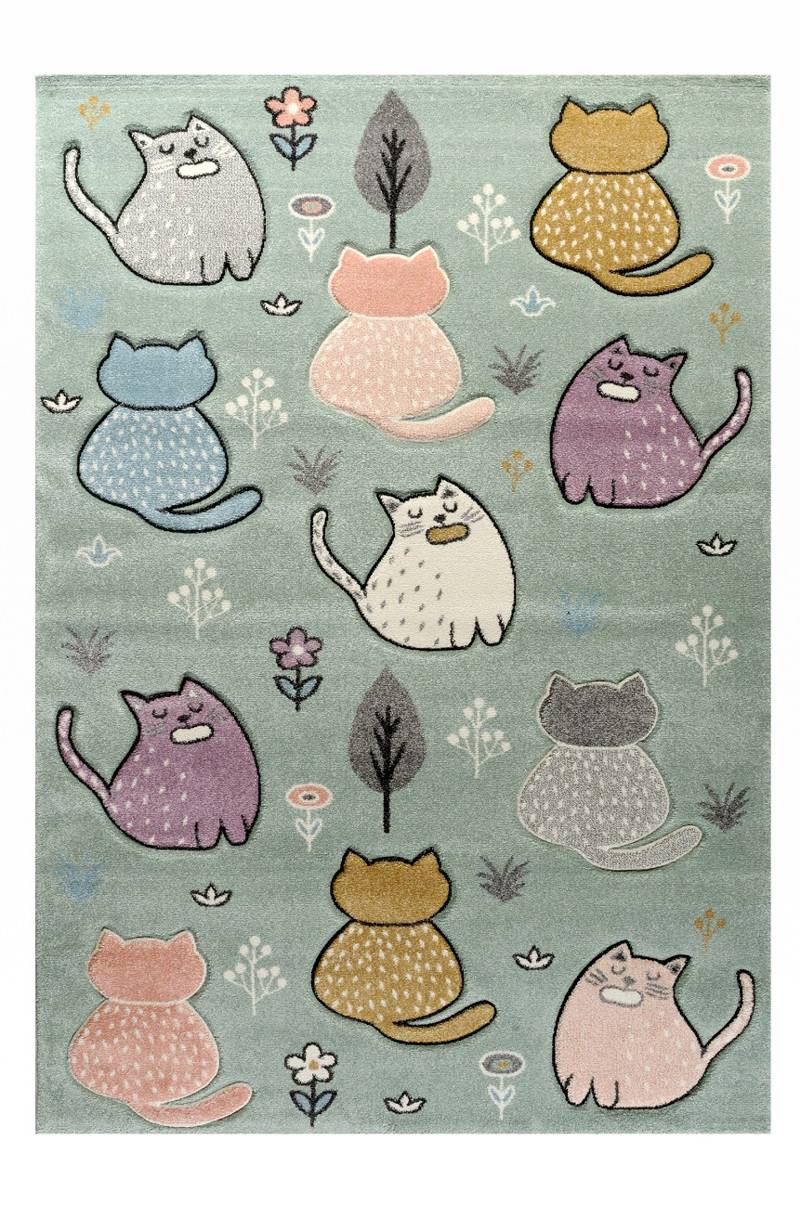 Tzikas Carpets Παιδικό Χαλί DIAMOND Πράσινο/Μέντα 133x1