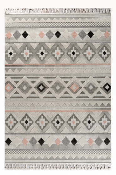 Tzikas Carpets Στρογγυλό Χαλί TENERIFE Ροζ Φ160cm 54098-255