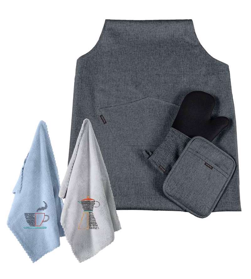 Guy Laroche Σετ 5 τεμαχίων Κουζίνας Ποδιά + Γάντια + Πο