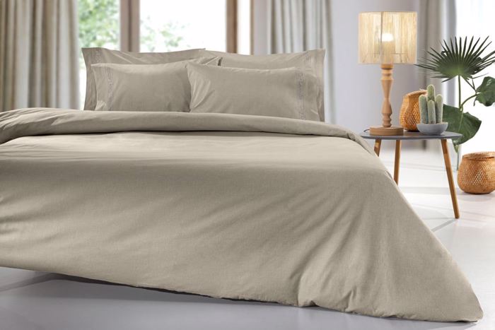 Guy Laroche Mono Sentoni Easy Iron me Lastixo Color Plus Taupe 100x200cm