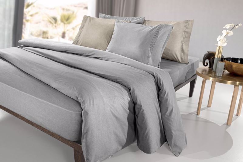 Guy Laroche Σεντόνι King Size με Λάστιχο Color Plus Silver 180x200+42