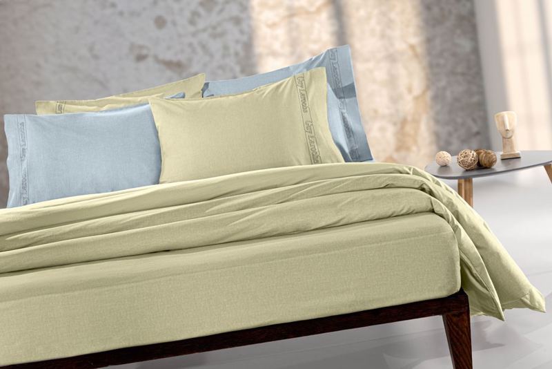 Guy Laroche Σεντόνι King Size Easy Iron με Λάστιχο Color Plus Olive 180x200cm