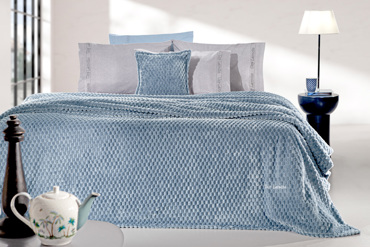 Guy Laroche Σετ των 2 Κουβέρτα Smoothie Blue 220x240cm