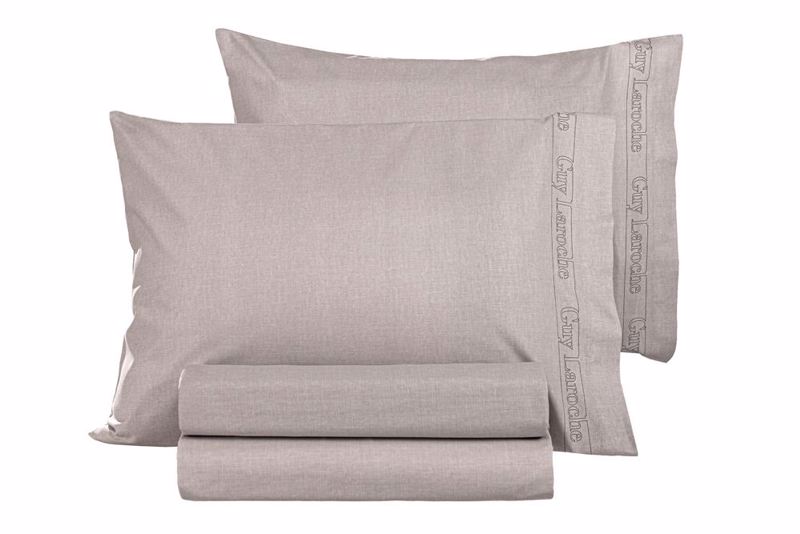 Guy Laroche Ζεύγος Μαξιλαροθήκες Easy Iron Color Plus Melanze 50x70cm