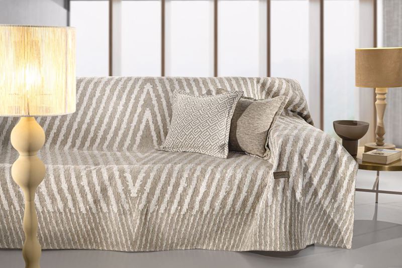 Guy Laroche Ριχτάρι Τριθέσιου Καναπέ Norton Natural 180x300cm